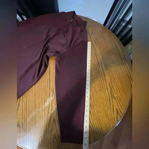 Hart Schaffner Marx Mens Size XL 1/4 Zip Pullover Wine Red Solid 100% Cotton - Picture 11 of 11